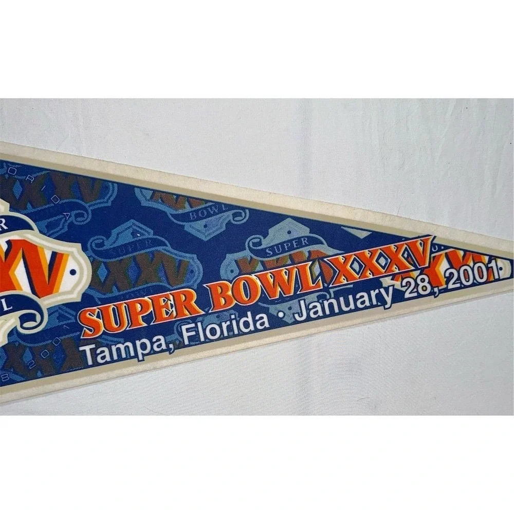 NFL Super Bowl‎ XXXV Commemorative Pennant Tampa Florida 2001